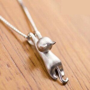 🔥 Cute Animal Cat Shaped Pendant Necklace For Women, HA4599